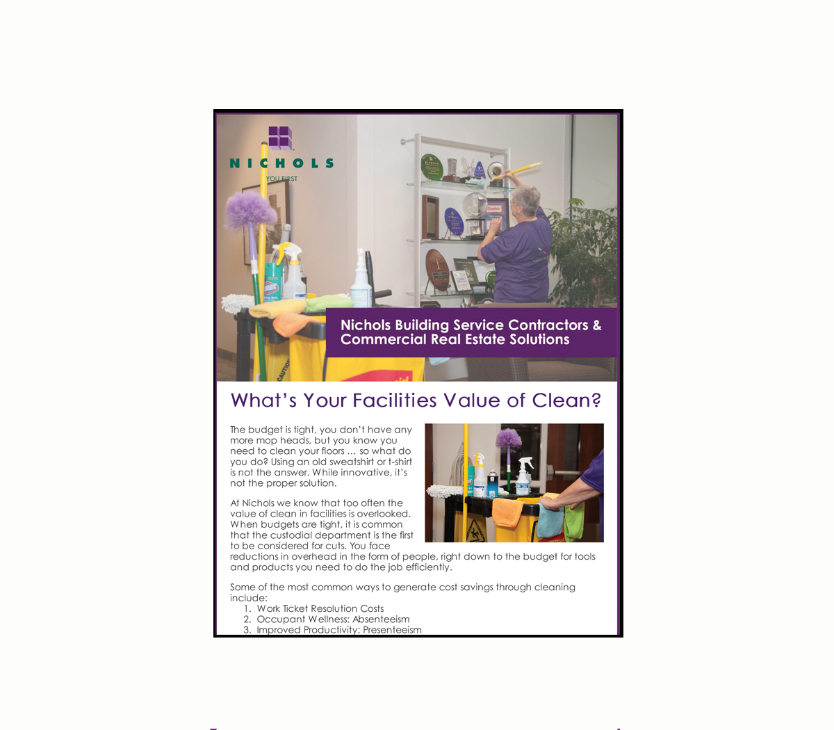 Nichols Building Service Contractors eNewsletter