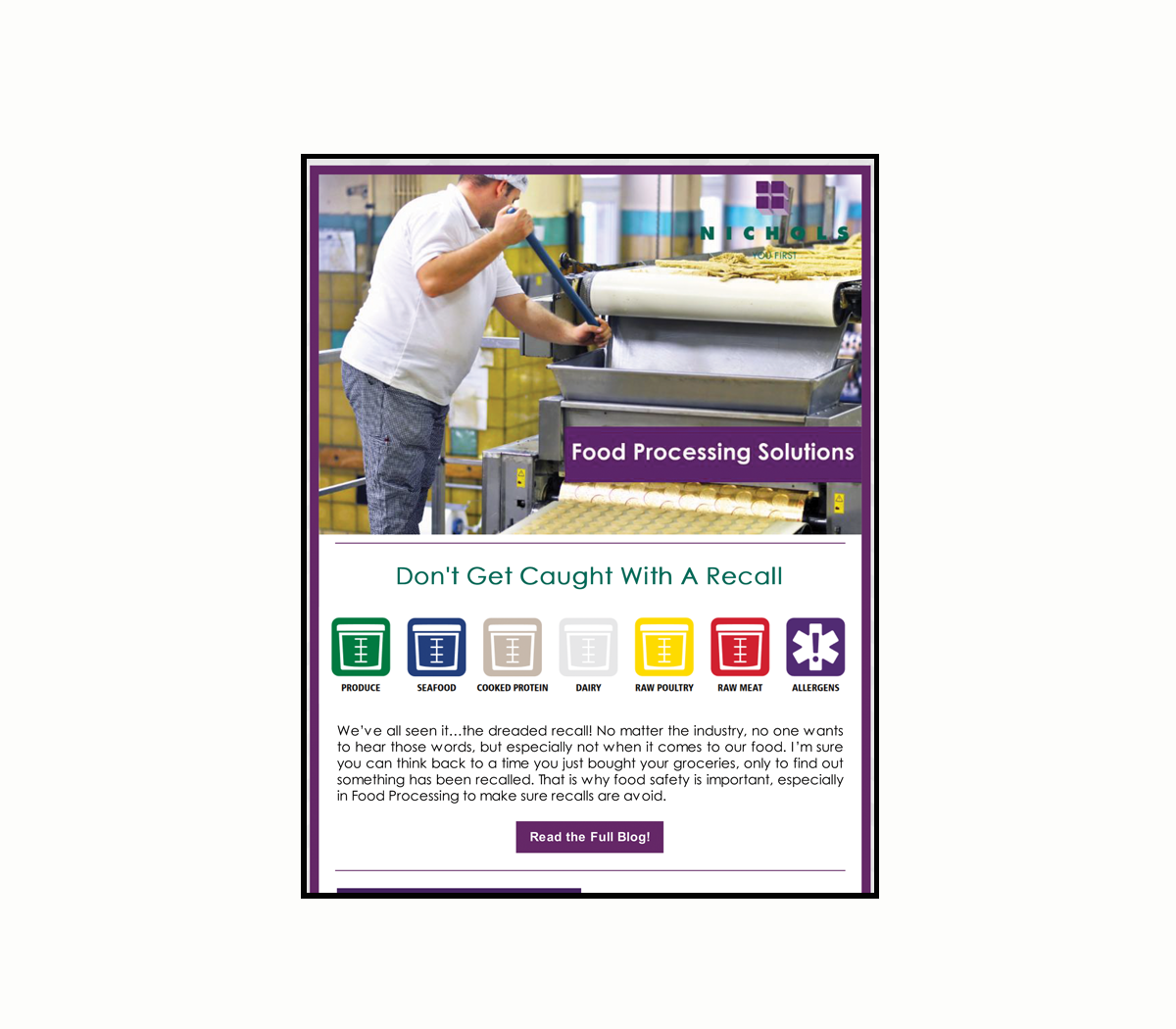Nichosl Food Processing eNewsletter