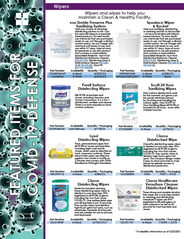 covid-19 chemicals and wipes