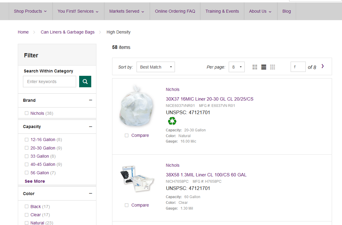 product category search