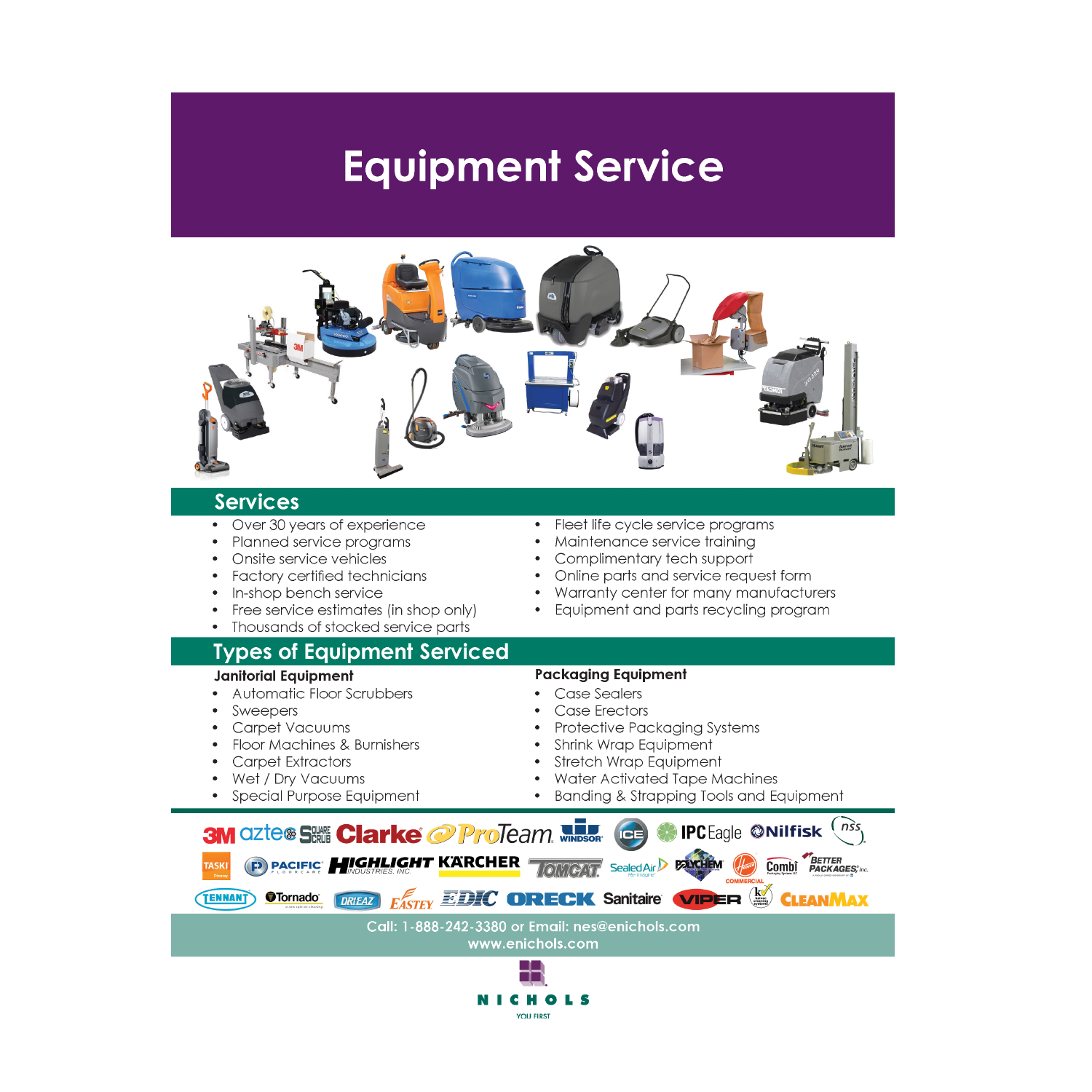 equipment service brochure