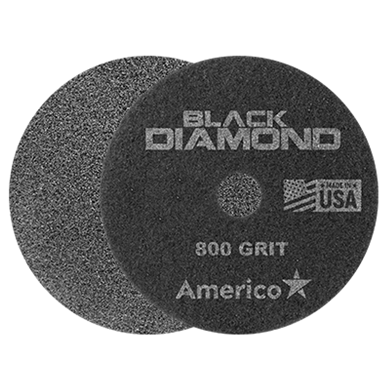 12" BLACK DIAMOND FLOOR PAD 800 GRIT WH  2/CS