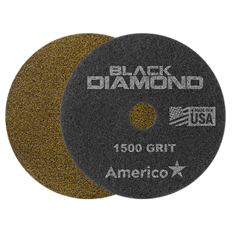 16" BLACK DIAMOND FLOOR PAD 1500 GRIT YL  2/CS