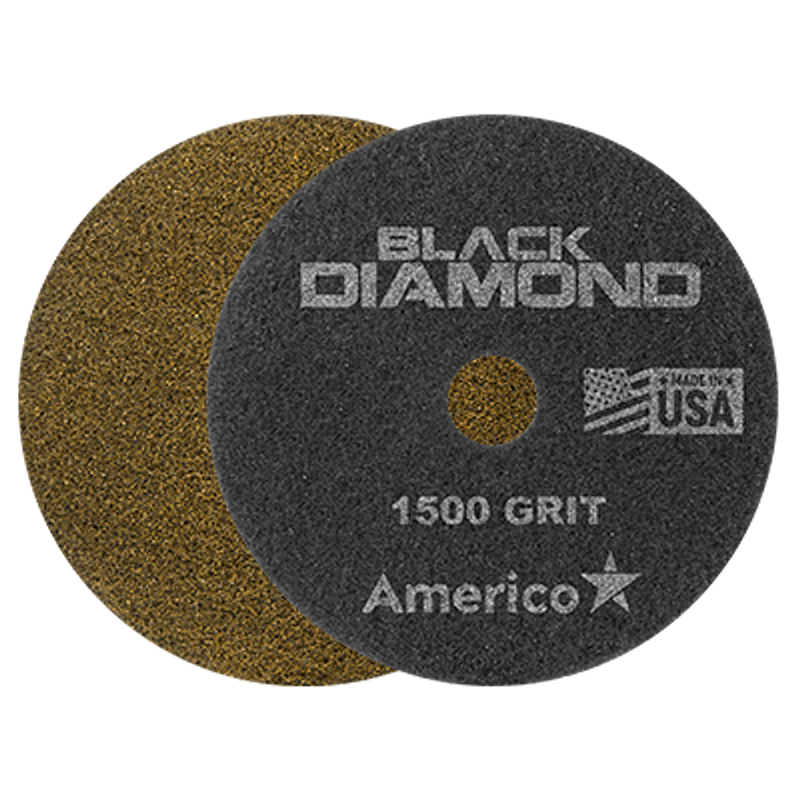 14" BLACK DIAMOND FLOOR PAD 1500 GRIT YL  2/CS