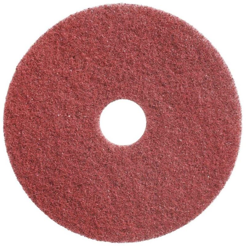 Red circle pad with a hole in the middle