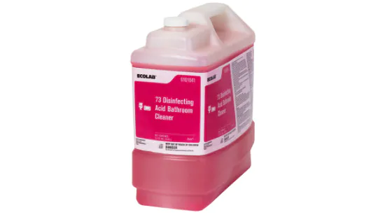 Pink container of cleaning fluid