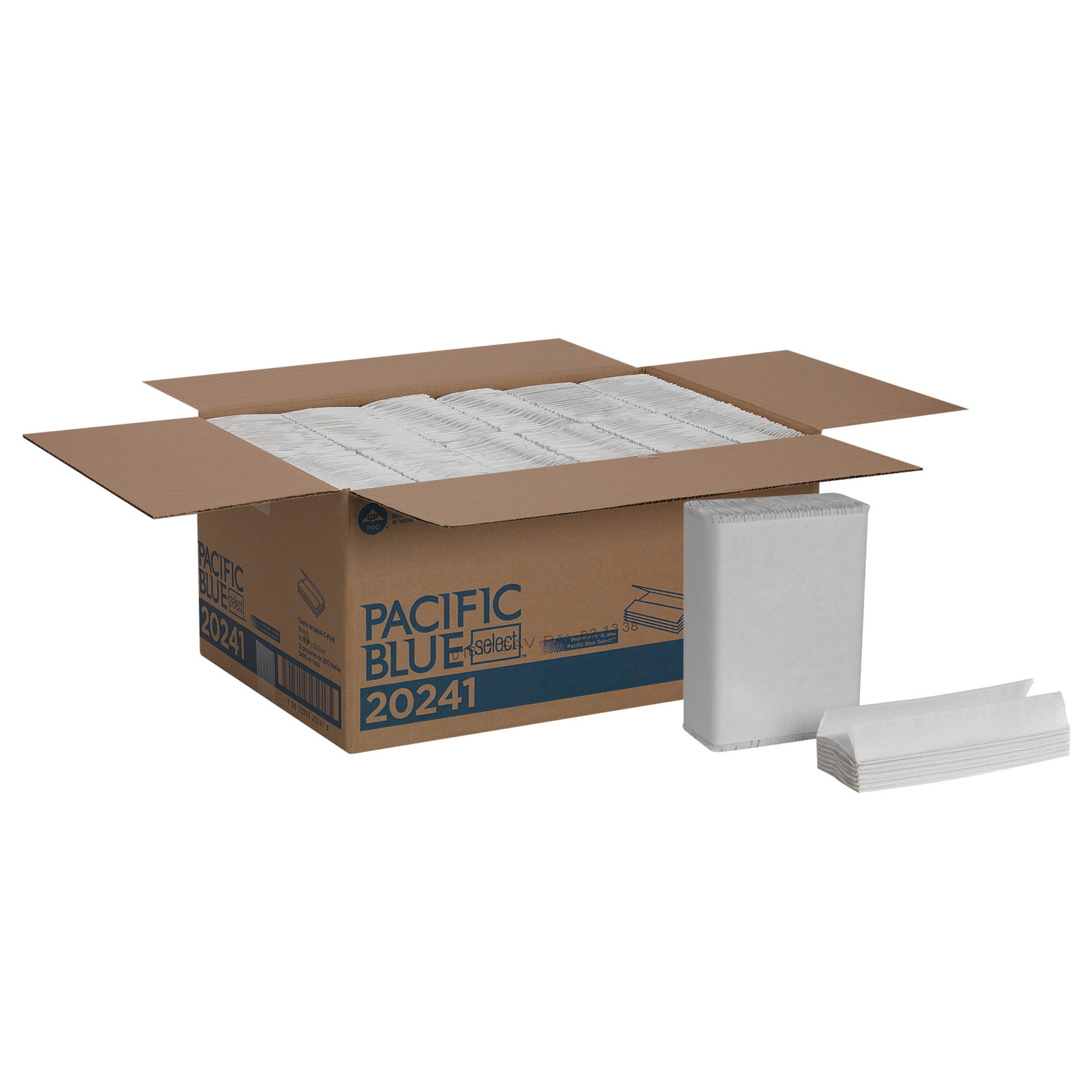 GP PRO Pacific Blue Select C-Fold Paper Towels, White 200/Pack (12 per case)