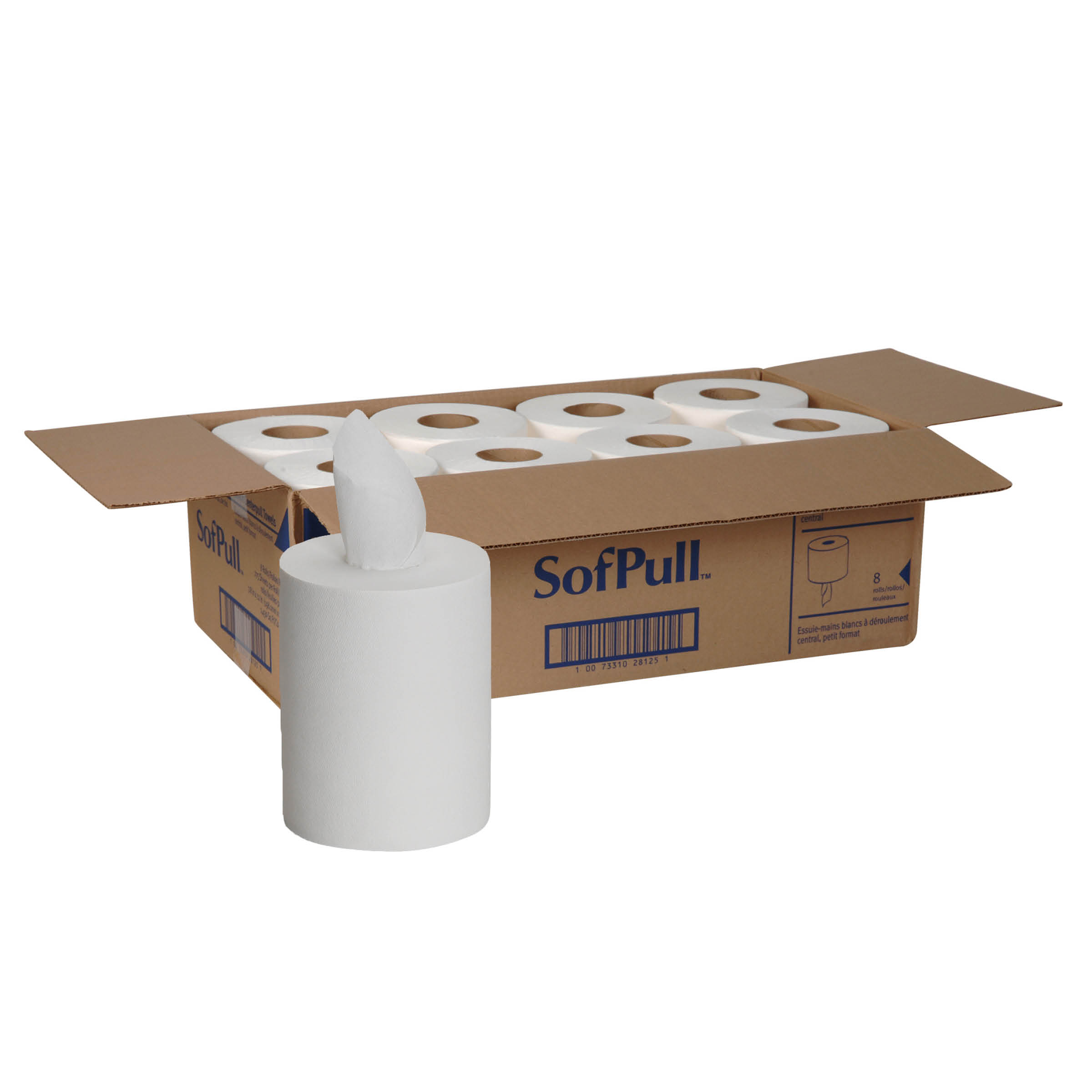 GP PRO SofPull® Centerpull Junior Capacity Paper Towel, White, 28125, 275 Sheets/Roll, 8 Rolls/Case