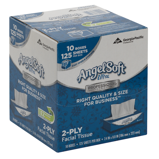 Angel Soft Ultra Facial Tissue 2-Ply 10/125/Case