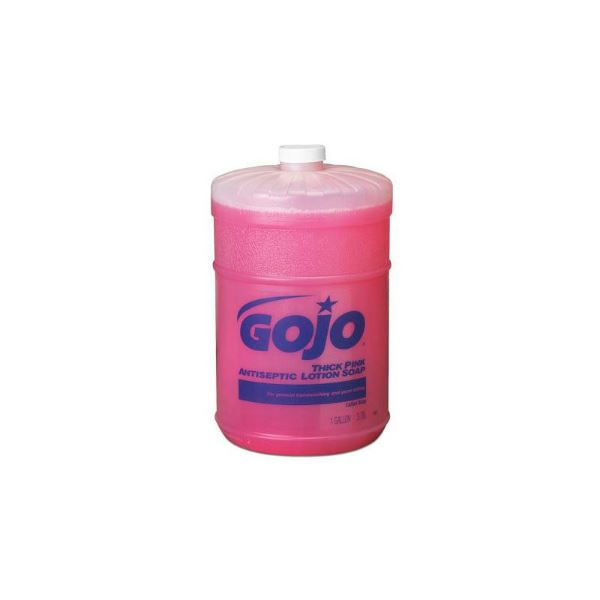 GOJO® Pink Antimicrobial Lotion Soap Flat Top 1 gallon