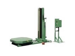 Green stretch wrap machine
