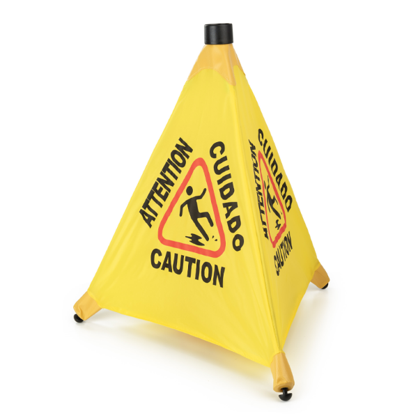 20" POP UP SAFETY CONE WITH HOLDER YELLOW 6/CS