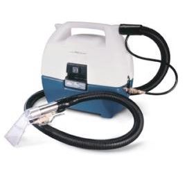 blue and white handheld spot cleaner