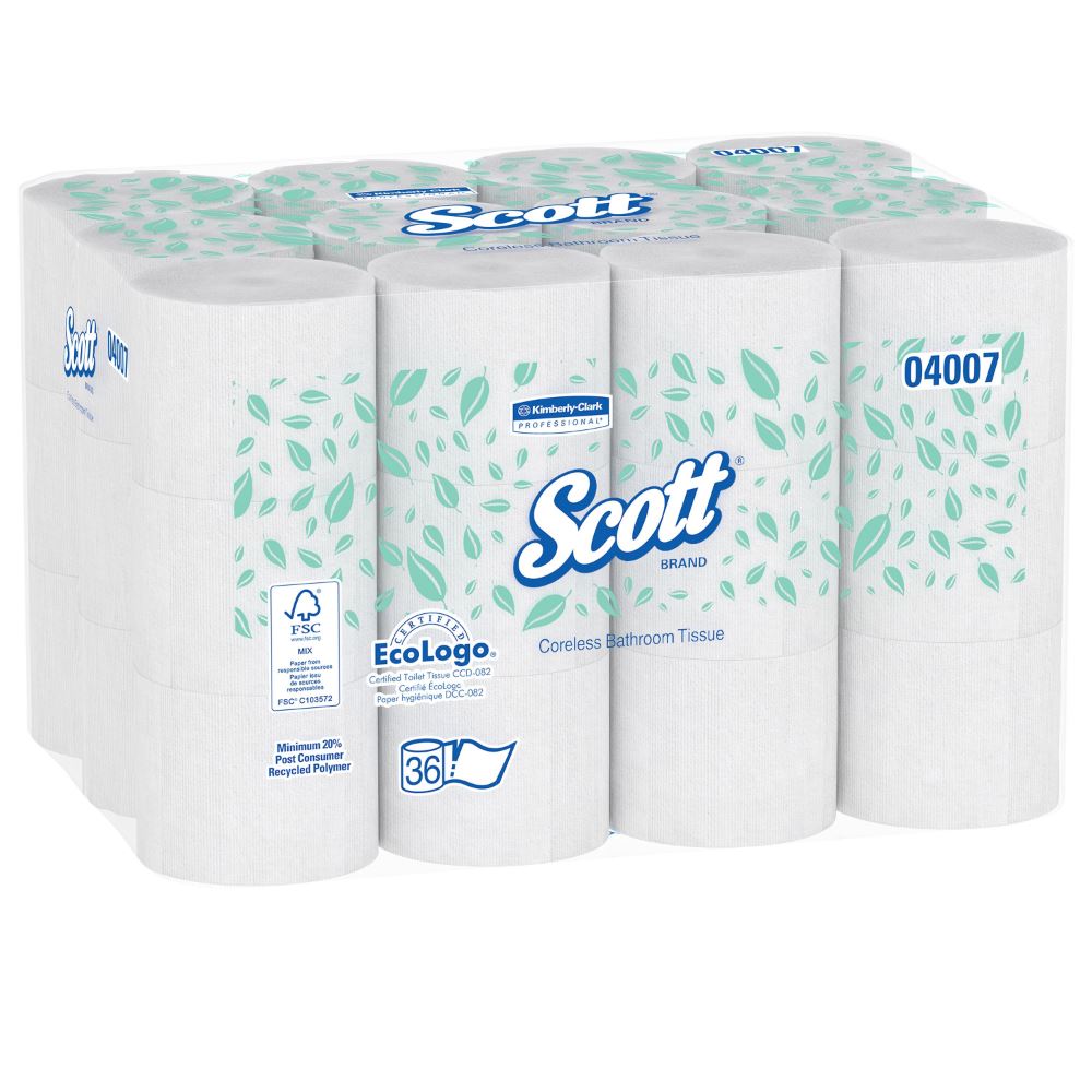 Scott Bath Tissue 2-Ply Coreless 1000' (36 per case)