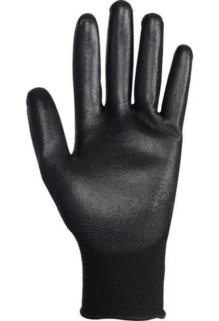 Glove Kleenguard Poly Coated Sz 8  Black 5/12Cs