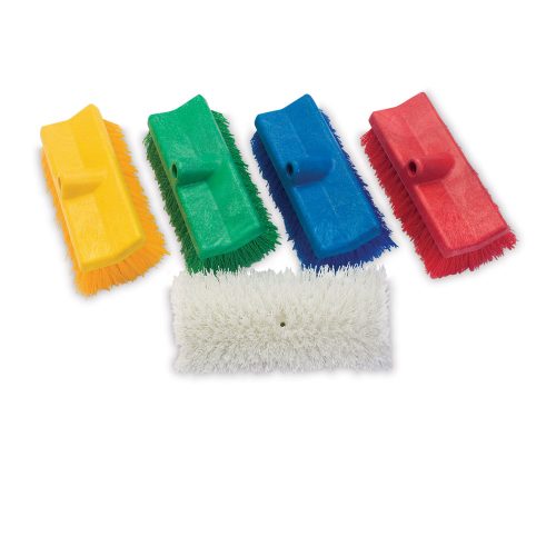 10" MULTI-LEVEL POLY SCRUB BRUSH YELLOW 6/CS
