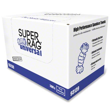 Super Rag Universal 13"x17" 1/4 Fold White 300 Count