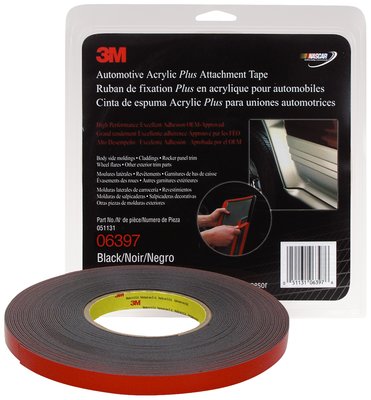 06397 .5X10Yd Acrylic+ Hi Bond Tape Black 12/Case