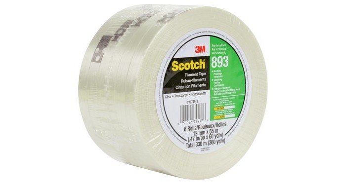 893 24mmx55m Filament Tape Clear 36/CS