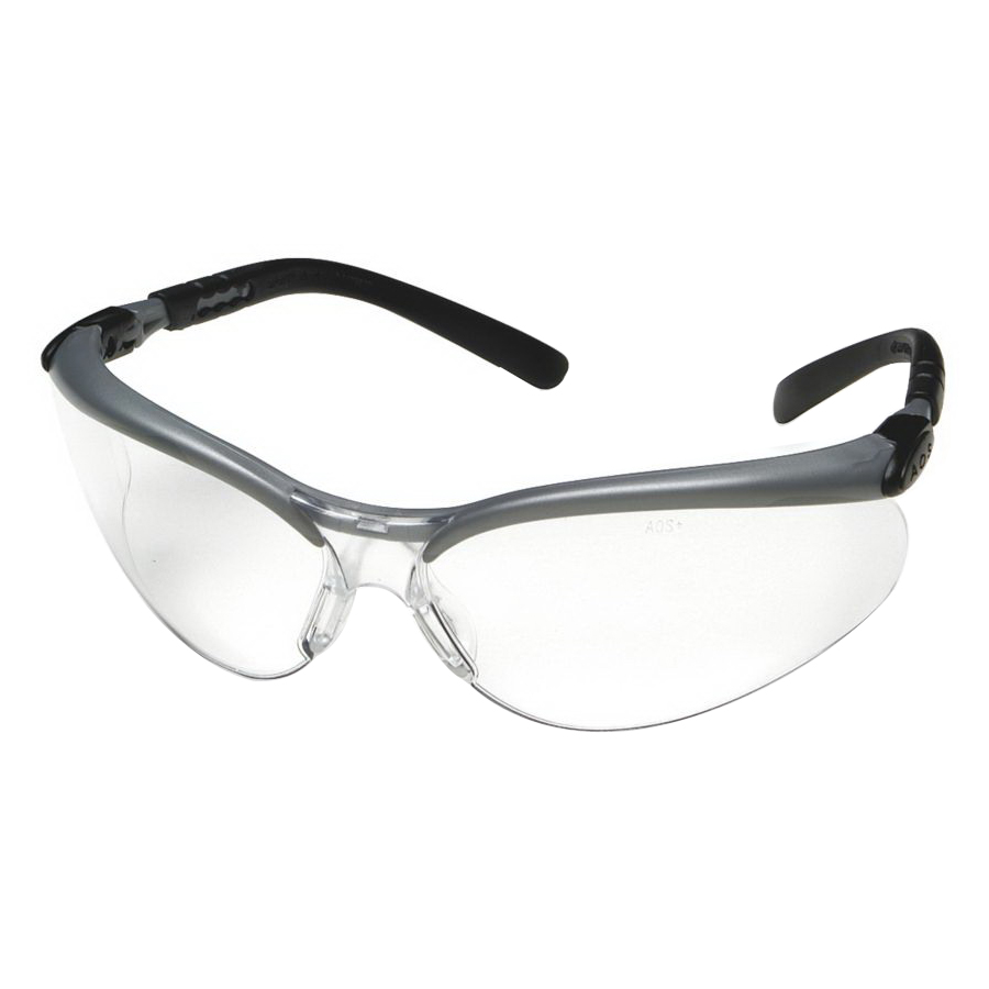 3M™ BX™ Protective Eyewear 11380-00000-20 Clear Anti-Fog Lens, Silver/Black Frame 20 EA/Case