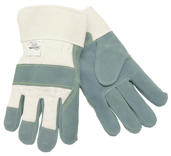 Glove Leather Md Cuff Wh W/Kevlar