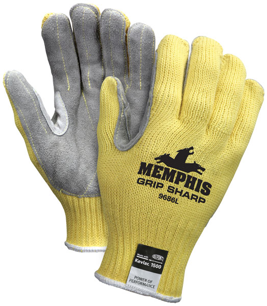 Glove Grip Sharp Kevlar Leather Palm Md