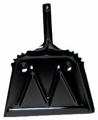 12" METAL DUST PAN BLACK 24/CS