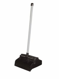 12" LOBBY DUST PAN 32" HDL  PLASTIC BLACK 6/CS