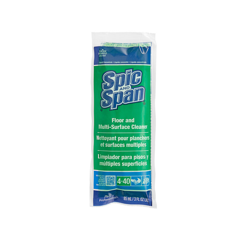 Spic and Span Floor Cleaner - Concentrate Liquid - 3 fl oz - 45 / Carton - Green, Translucent