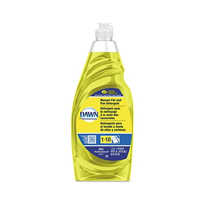 Dawn Manual Pot/Pan Detergent - Liquid - 0.30 gal (38 fl oz) - Lemon Scent - 1 Bottle - Yellow