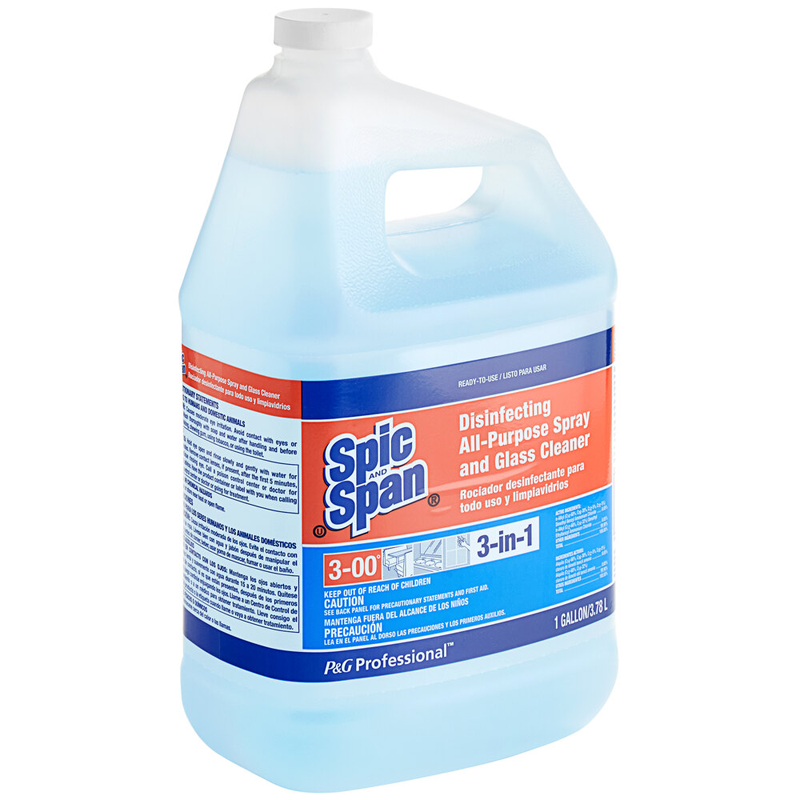 Spic and Span 3-in-1 All-Purpose Glass Cleaner - Spray - 1 gal (128 fl oz) - Fresh Scent - 1 Each - Light Blue