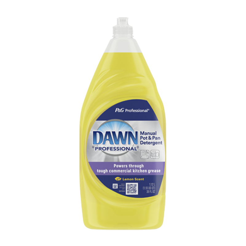 Dawn Manual Pot/Pan Detergent - Liquid - 0.30 gal (38 fl oz) - Lemon Scent - 1 Bottle - Yellow