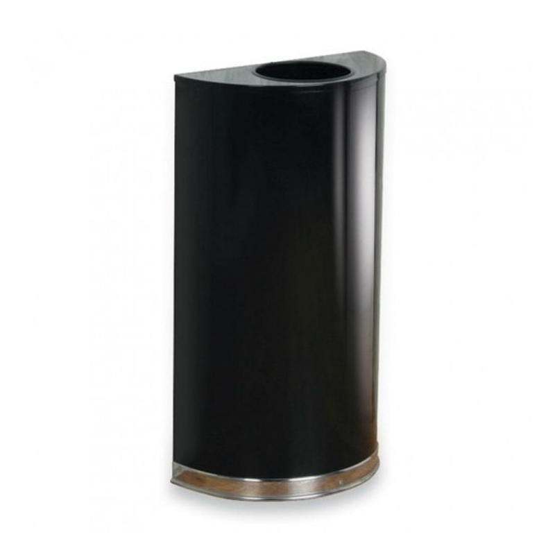 12 GALLON HALF ROUND STEEL RECEPTACLE