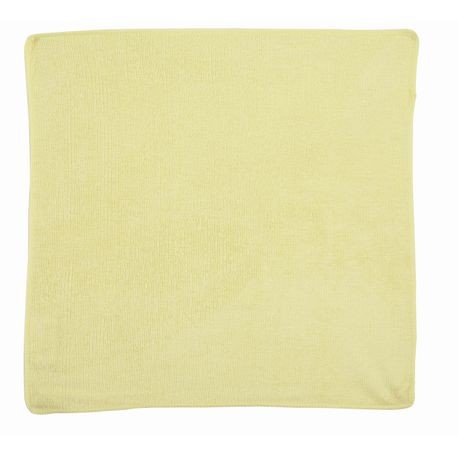 MICROFIBER CLOTH 16X16 ECONOMY YELLOW  24/PK 12/CS