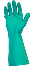 15 MIL, Standard Green Flock Lined Nitrile X-Large (12 dozen per case)