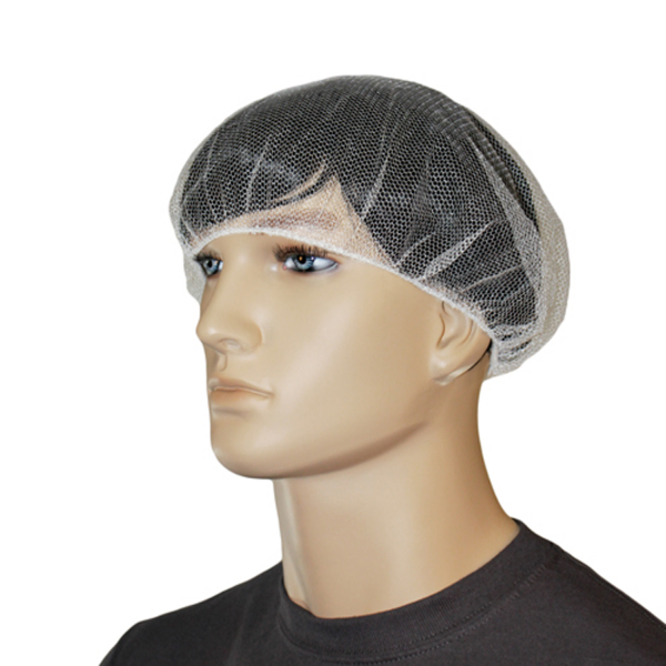 18" WHITE HEAVY WEIGHT HAIRNET POLYESTER 10/100/CS